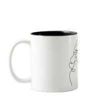 Minimalistisk teckning-porträttkvinna