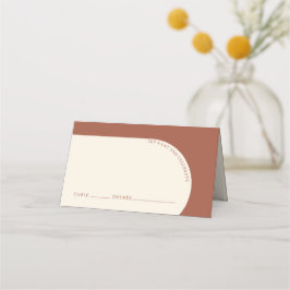 Minimalistisk Terracotta Arch Photo Bröllop Guest Placeringskort