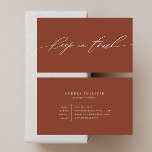 Minimalistisk Terracotta-Behålla i Touch Contact e Visitkort