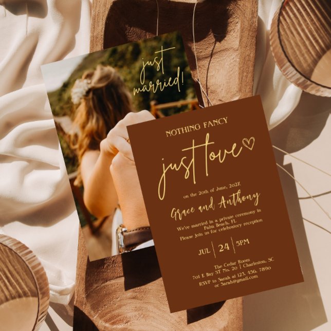 Minimalistisk Terracotta Bohemian Photo Personlig Spara Datumet (Skapare uppladdad)