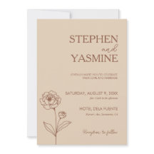 Minimalistisk terracotta Bränn Orange Boho Bröllop