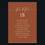 Minimalistisk terracotta Bröllop-plan Bordsnummer<br><div class="desc">Planen för bordsnummer av anpassade. Den har ett terrakotta,  vismisk manus och klassisk typografi. Anpassa genom att lägga till egna detaljer. Denna minimalistiska sittplan för bord är perfekt för bröllop,  babyduschar,  möhippor,  födelsedagar och så mycket mer.</div>