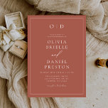 Minimalistisk terracotta Modern calligrafi Bröllop Inbjudningar<br><div class="desc">Inbjudan dina gäster med den minimalistiska terracotta moderna kalligrafbröllopsinbjudan. Med en varm terracotta-bakgrund, elegantens skriptaccenter och ren modern typografi blandar den här designen rustik charm med enkel contemporary. Perfekt för boho bröllop, öknen firande, fallceremonier eller par som kärlek, snyggt stationär. Anpassa med din information för att få en tidlös nyckelroll....</div>