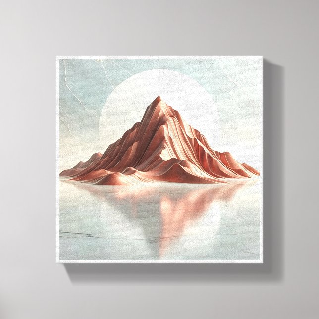 Minimalistisk Terrakotta Berg - Modern Abstrakt L Canvastryck (Framsida)
