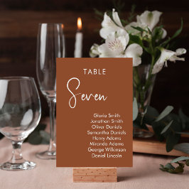 Minimalistisk terrakotta elegant bordskort 