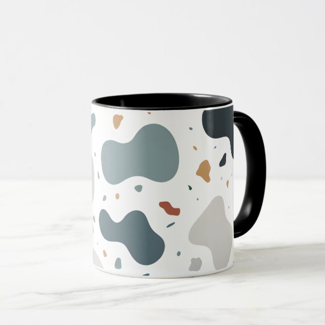 Minimalistisk Terrazzo-stil Anpassad Tyg, Tapet Mugg (Framsida höger)