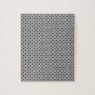 Minimalistisk Tessellation för svart och vit Blom Pussel