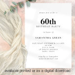 Minimalistisk text valfri 60:e Färg-Födelsedagsfes Inbjudningar<br><div class="desc">Minimalistisk text valfri 60:e Färg-Födelsedagsfest. Helt anpassade. Anpassa färgen och ändra teckensnitt och bakgrund enkelt om du vill genom att redigera ytterligare alternativ.</div>