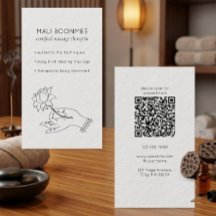 Minimalistisk thai massage QR-kod visitkort