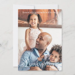 Minimalistisk thanksgiving av foto julkort