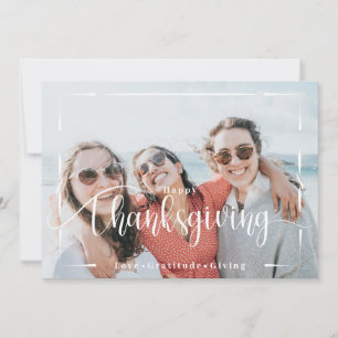 Minimalistisk thanksgiving av foto julkort
