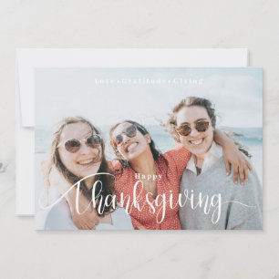 Minimalistisk thanksgiving av foto julkort