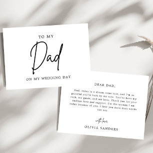 Minimalistisk till min Pappa på min Bröllopsdag Inbjudningar