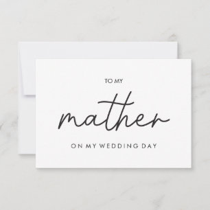 Minimalistisk till mor på mitt bröllopsdag-kort