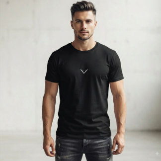 Minimalistisk Tjur Symbol T-Shirt | Modern Herr Gr
