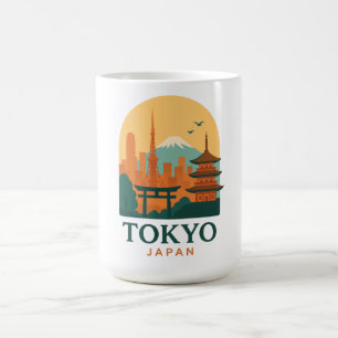 Minimalistisk Tokyo Japan Resa Modern Magisk Mugg
