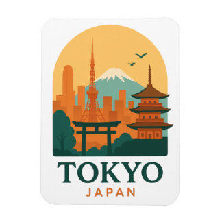 Minimalistisk Tokyo Japan Resa Souvenir Magnet