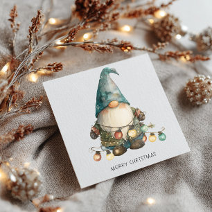 Minimalistisk Tomte God Jul Julkort
