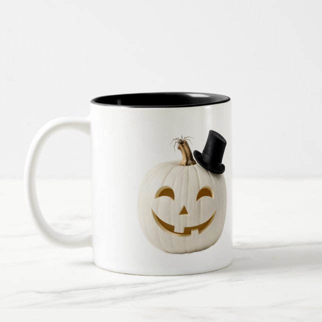 Minimalistisk toppmössa pumpamugg Två-Tonad mugg (Vänster)