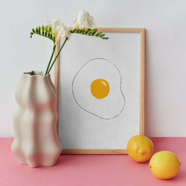Minimalistisk torr äggmur Art. Köksfonmat Poster (Skapare uppladdad)