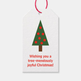 Minimalistisk "Träd-mendous"-jul Presentetikett
