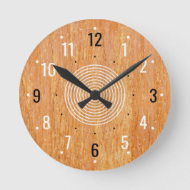 Minimalistisk trädeka - Vintage Wood Rund Klocka