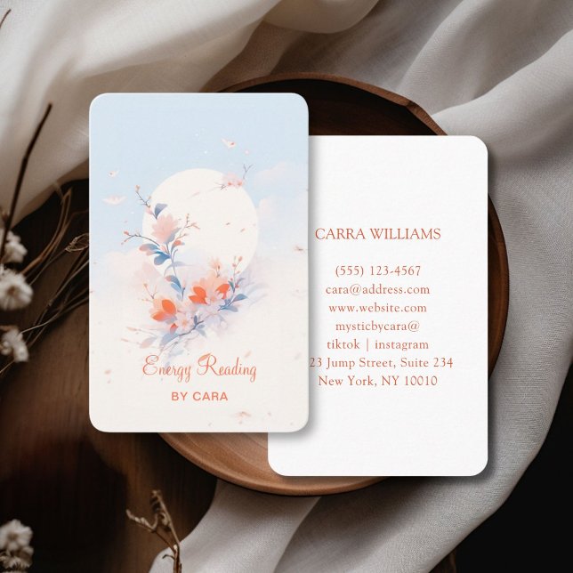 Minimalistisk, traditionell kinesisk visitkort (Minimalist, Traditional Chinese Business Card Watercolor.)