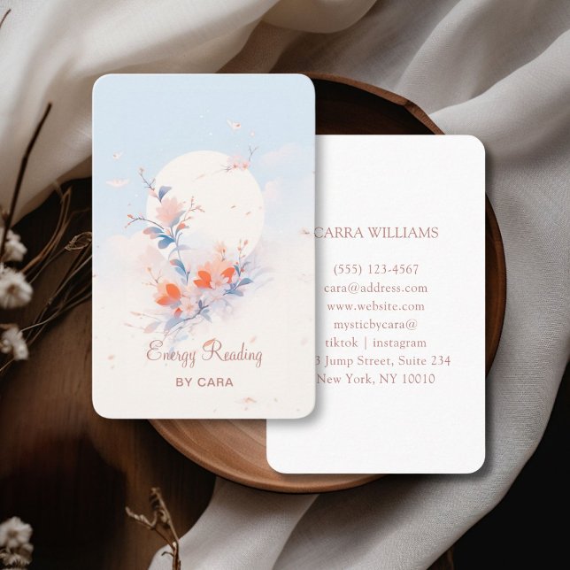 Minimalistisk, traditionell kinesisk visitkort (Minimalist, Traditional Chinese Business Card Watercolor.)