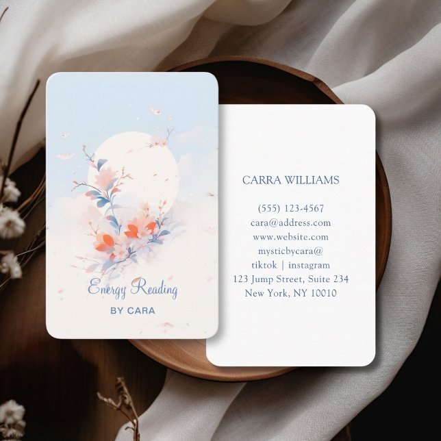 Minimalistisk traditionell kinesisk visitkort (Minimalist, Traditional Chinese Business Card Watercolor.)