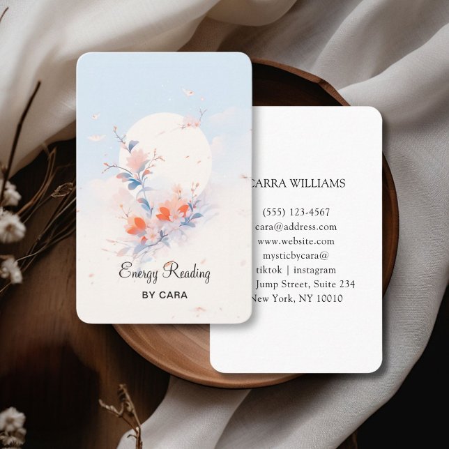 Minimalistisk, traditionell kinesisk visitkort (Minimalist, Traditional Chinese Business Card Watercolor.)