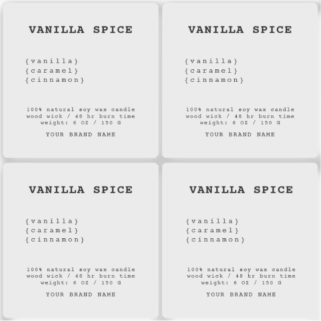 Minimalistisk transparent ljusmärkning klistermärken (Framsida)