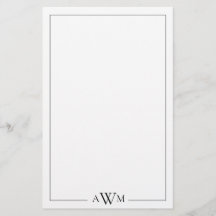 Minimalistisk tre bokstävers monogram