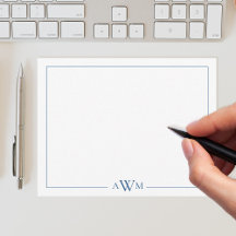 Minimalistisk tre Brev Monogram Gräns