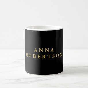 Minimalistisk Trendig för Black Guld Färg Professi Kaffemugg