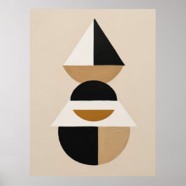 Minimalistisk triangelkonst i Helig Geometry Abstr Poster