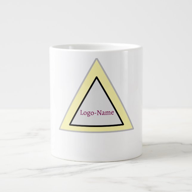 Minimalistisk triangellogodesign jumbo mugg (Framsidan)