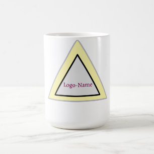 Minimalistisk triangellogodesign kaffemugg
