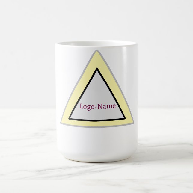 Minimalistisk triangellogodesign kaffemugg (Center)