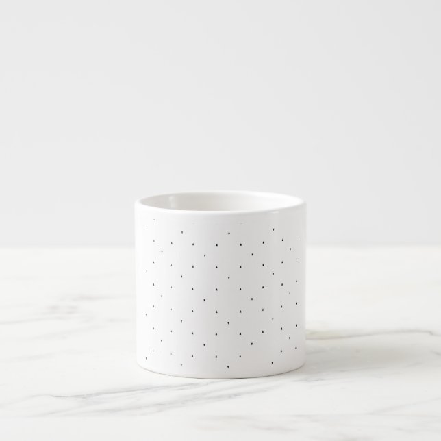 Minimalistisk triangelmönster hängmappsset espressomugg (Framsidan)