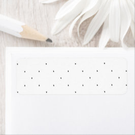 Minimalistisk triangelmönsterfilmappsset returadress etikett