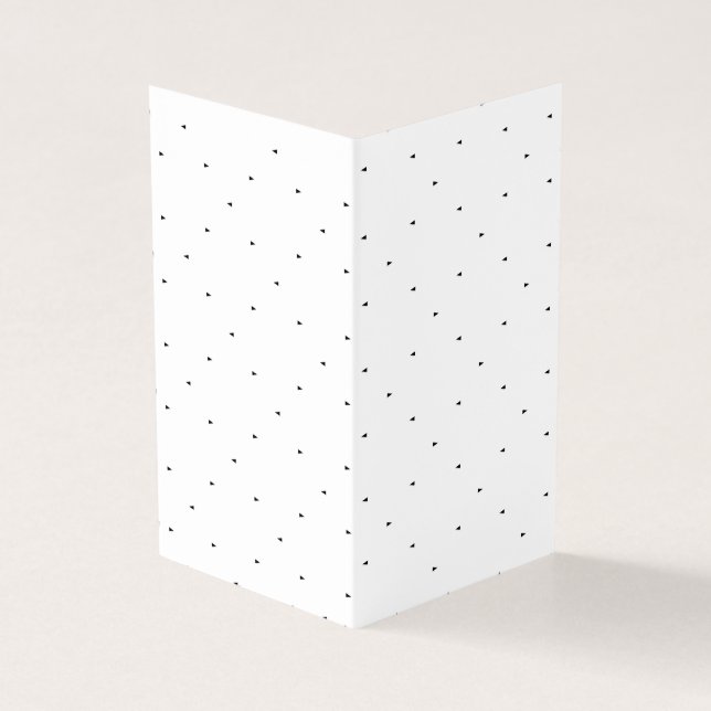 Minimalistisk triangelmönsterfilmappsset visitkort (Utsida)