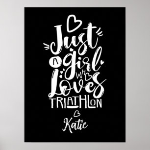 Minimalistisk triathlon Motivation Typografi Poster