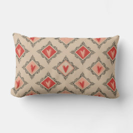Minimalistisk Tribal Heart Dusty Rose-design Lumbarkudde