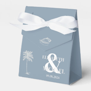 Minimalistisk Tropisk Bröllop Dammtorblue Presentaskar