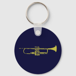 Minimalistisk trumpet Keychain Nyckelring