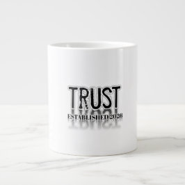 Minimalistisk "Trust"-typografi kaffemug – Inspira Jumbo Mugg