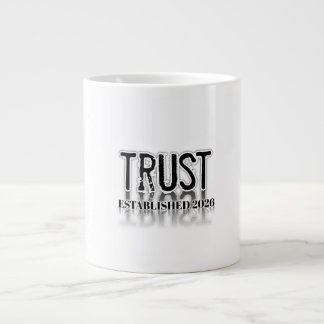Minimalistisk "Trust"-typografi kaffemug – Inspira Jumbo Mugg