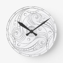 Minimalistisk Trypillisk Spiralrosett rund