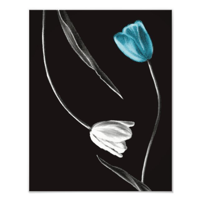 Minimalistisk Tulpanblomma Fototryck (Framsidan)