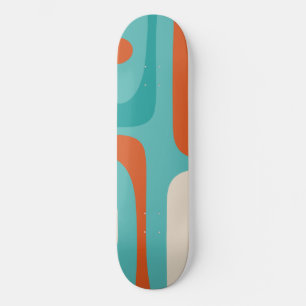 Minimalistisk turkos i det moderna Piquet under me Mini Skateboard Bräda 18,5 Cm